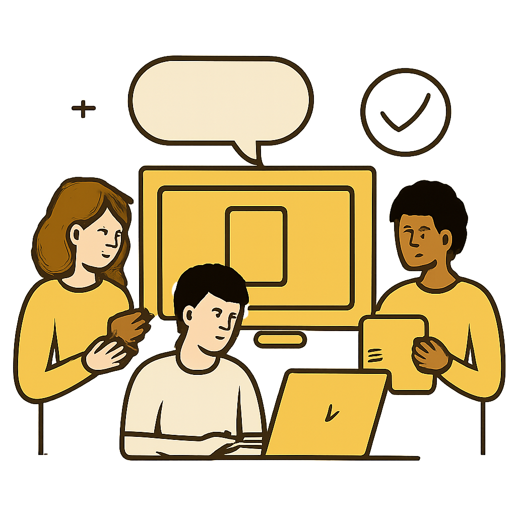 Illustration showing steps for managing a profile in IN999.