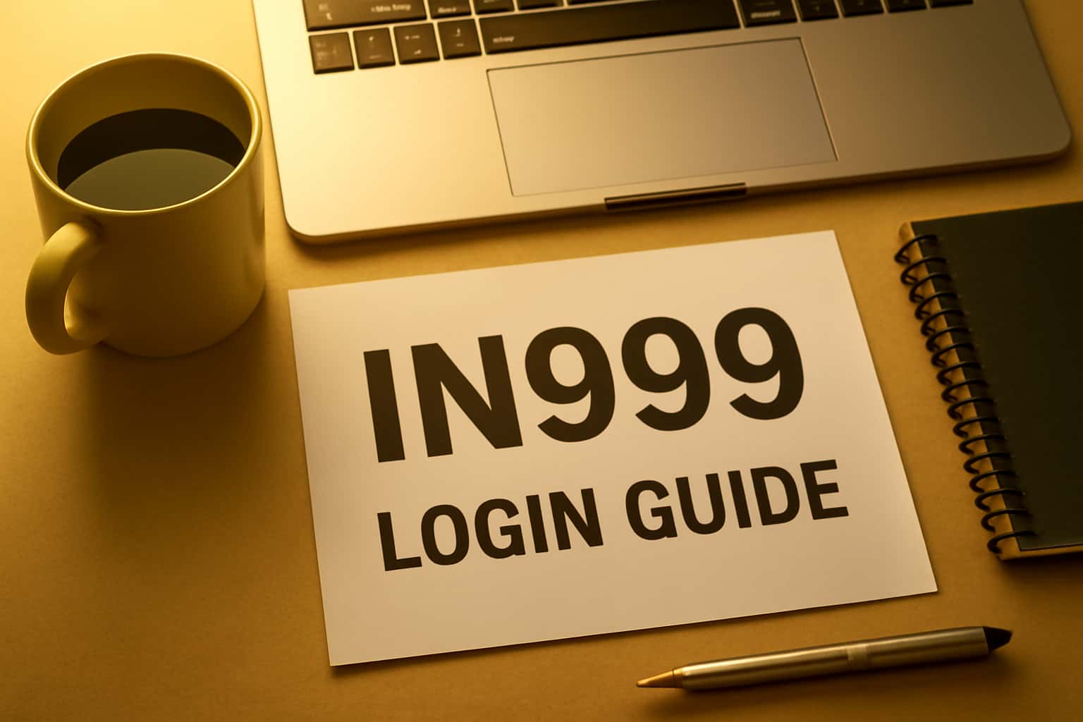 A neutral scene showcasing the IN999 Login Guide with emphasis on secure access.