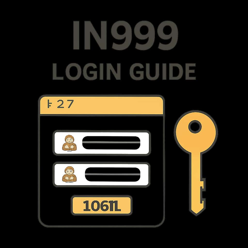 Illustration detailing the login process for IN999.