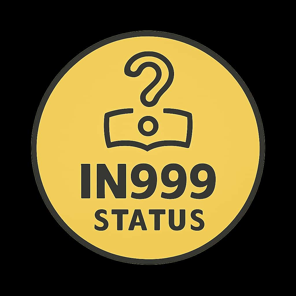 A badge icon illustrating IN999 Status.
