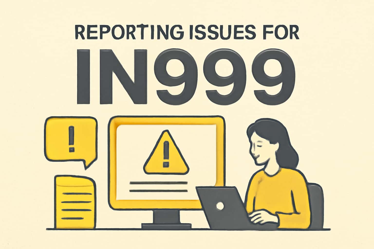 Informational scene regarding reporting issues for IN999.