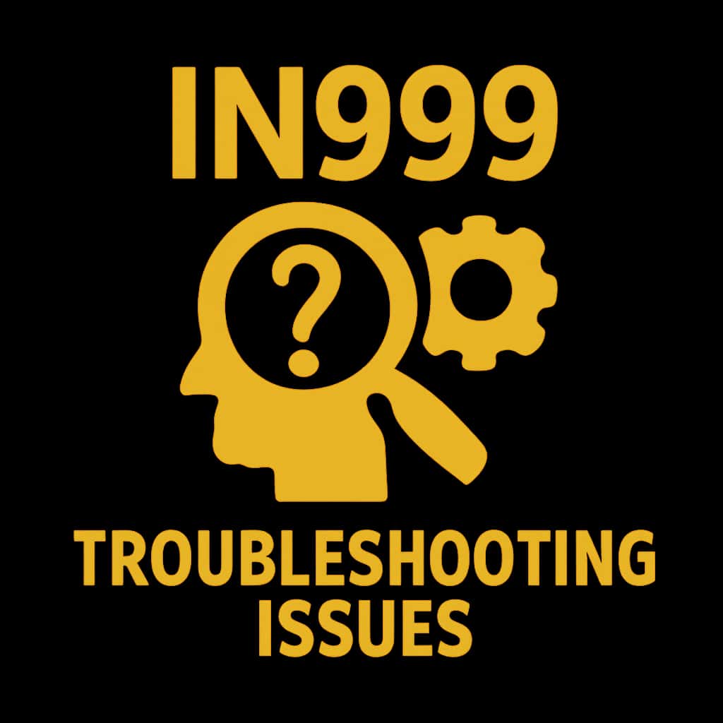 A badge icon symbolizing troubleshooting IN999 issues.
