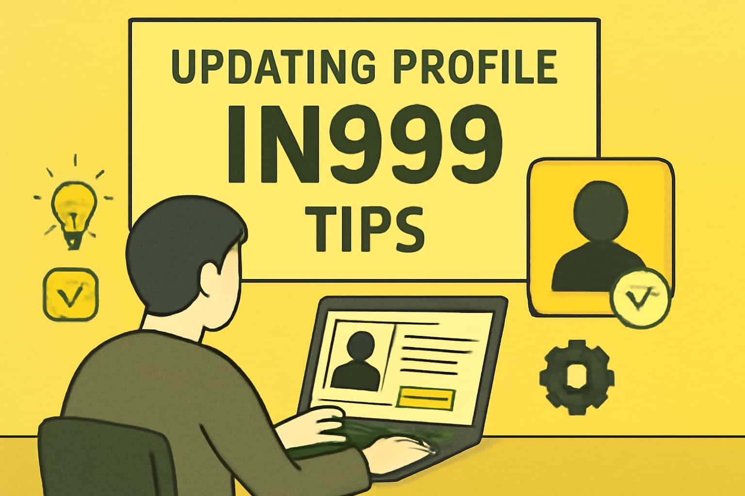A visual representation of the Updating Profile IN999 Tips with a focus on clarity and instructional elements.
